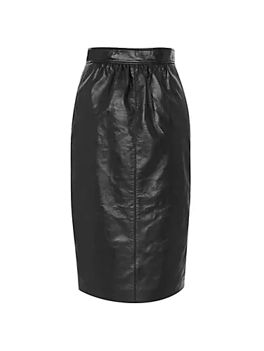 Pencil Skirt In Shiny Leather