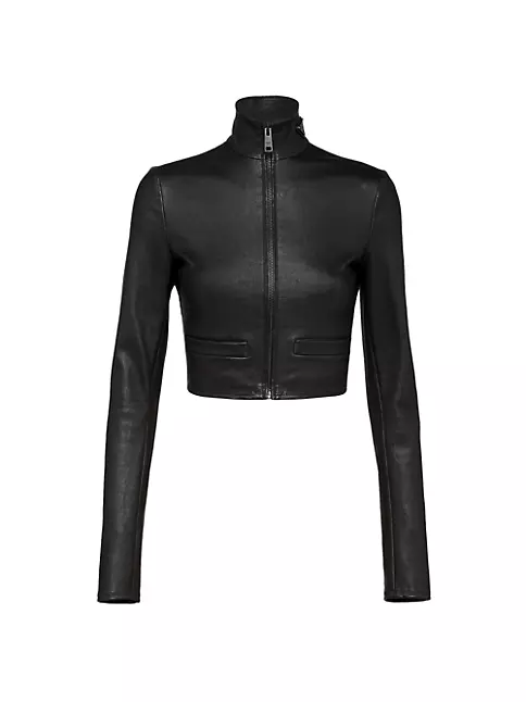 Shop Prada Stretch Nappa Leather Jacket | Saks Fifth Avenue