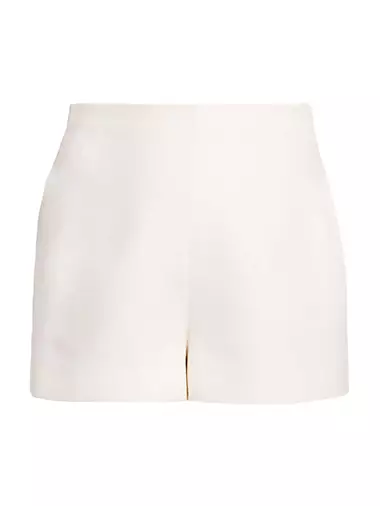 High-Waisted Crepe Couture Shorts
