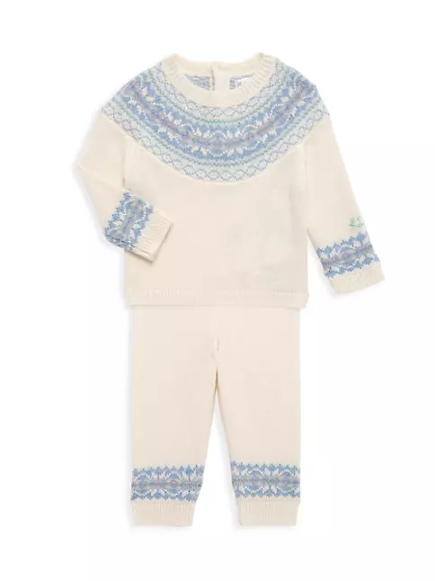 Baby Boy's Fair Isle Knit Sweater &amp; Pants Set