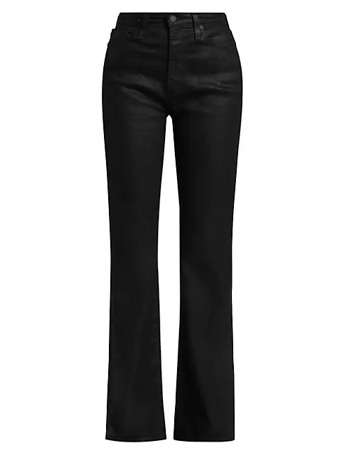 Shop AG Jeans Alexxis High-Rise Letherette Boot-Cut Jeans | Saks Fifth ...