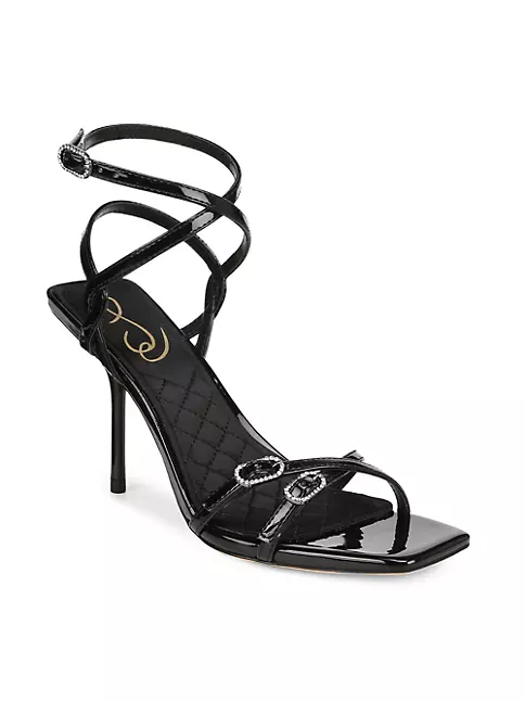 Shop Sam Edelman Trevin 90MM Strappy Leather Sandals | Saks Fifth Avenue