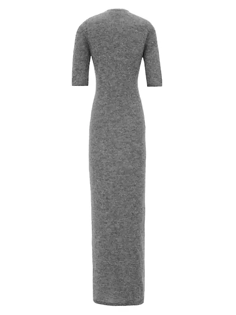 Shop Saint Laurent Long Maxi Dress In Alpaca Wool | Saks Fifth Avenue