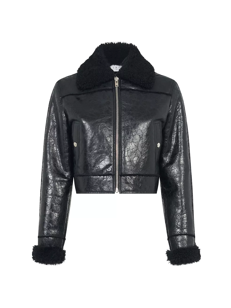 IRO Miram Cropped Shearling Leather Jacket