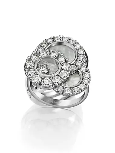 Happy Dreams Diamond, Mother-Of-Pearl & 18K White Gold Ring