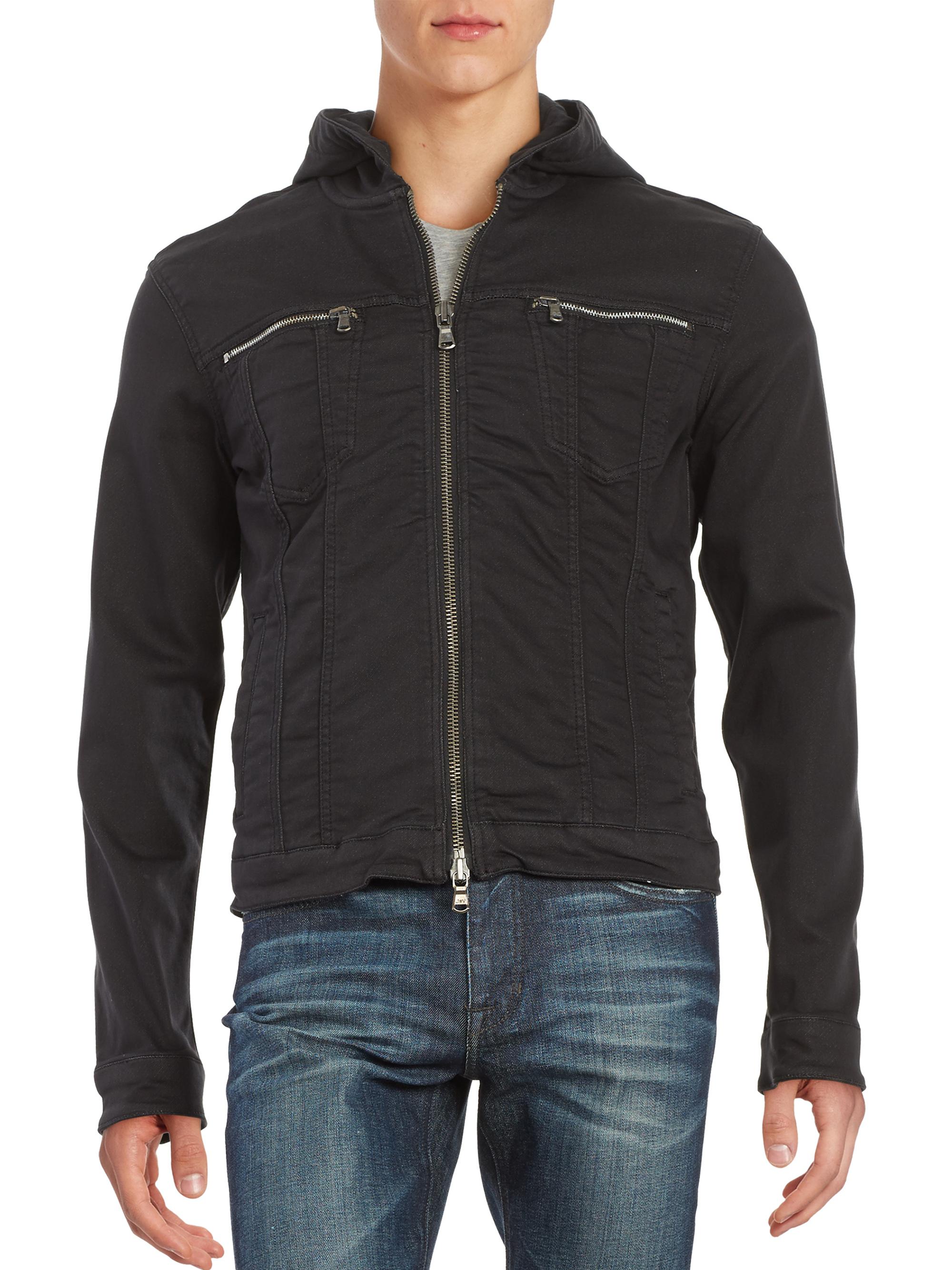 Shop John Varvatos Hooded Jean Jacket | Saks Fifth Avenue