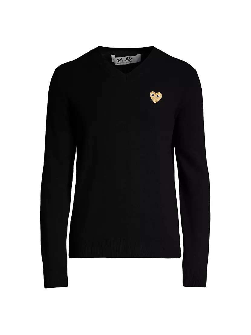 Shop Comme des Garçons PLAY Heart Sweater | Saks Avenue