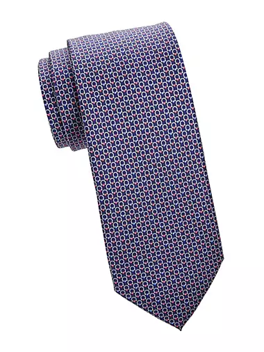 Gancini Multicolor Silk Tie