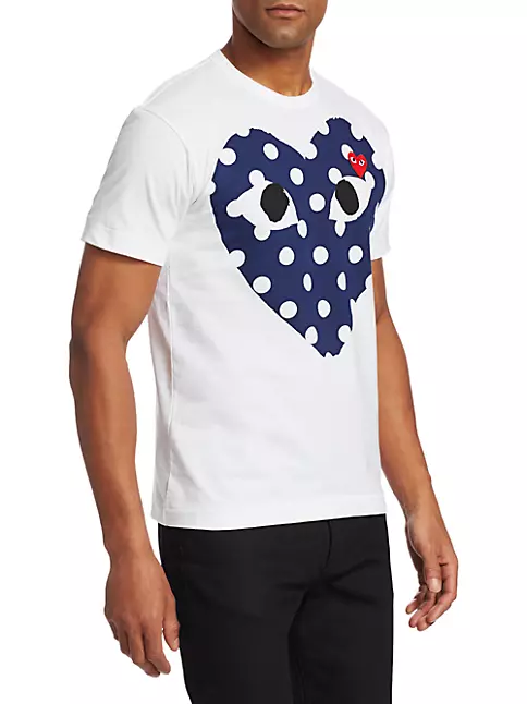 Shop Comme des Garçons PLAY Polka Dot Logo T-Shirt | Fifth Avenue