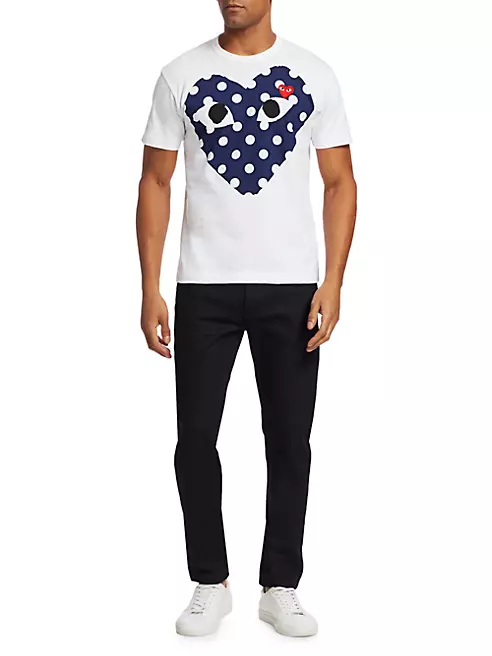 Shop Comme des Garçons PLAY Polka Dot Logo T-Shirt | Fifth Avenue