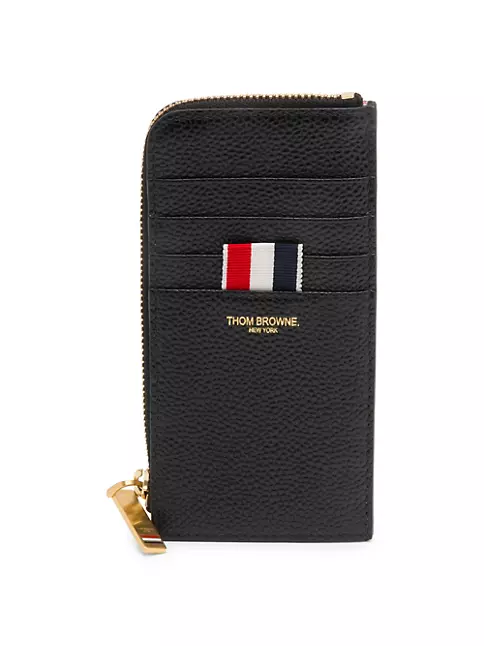 Leather Phone Pouch in Black - Thom Browne