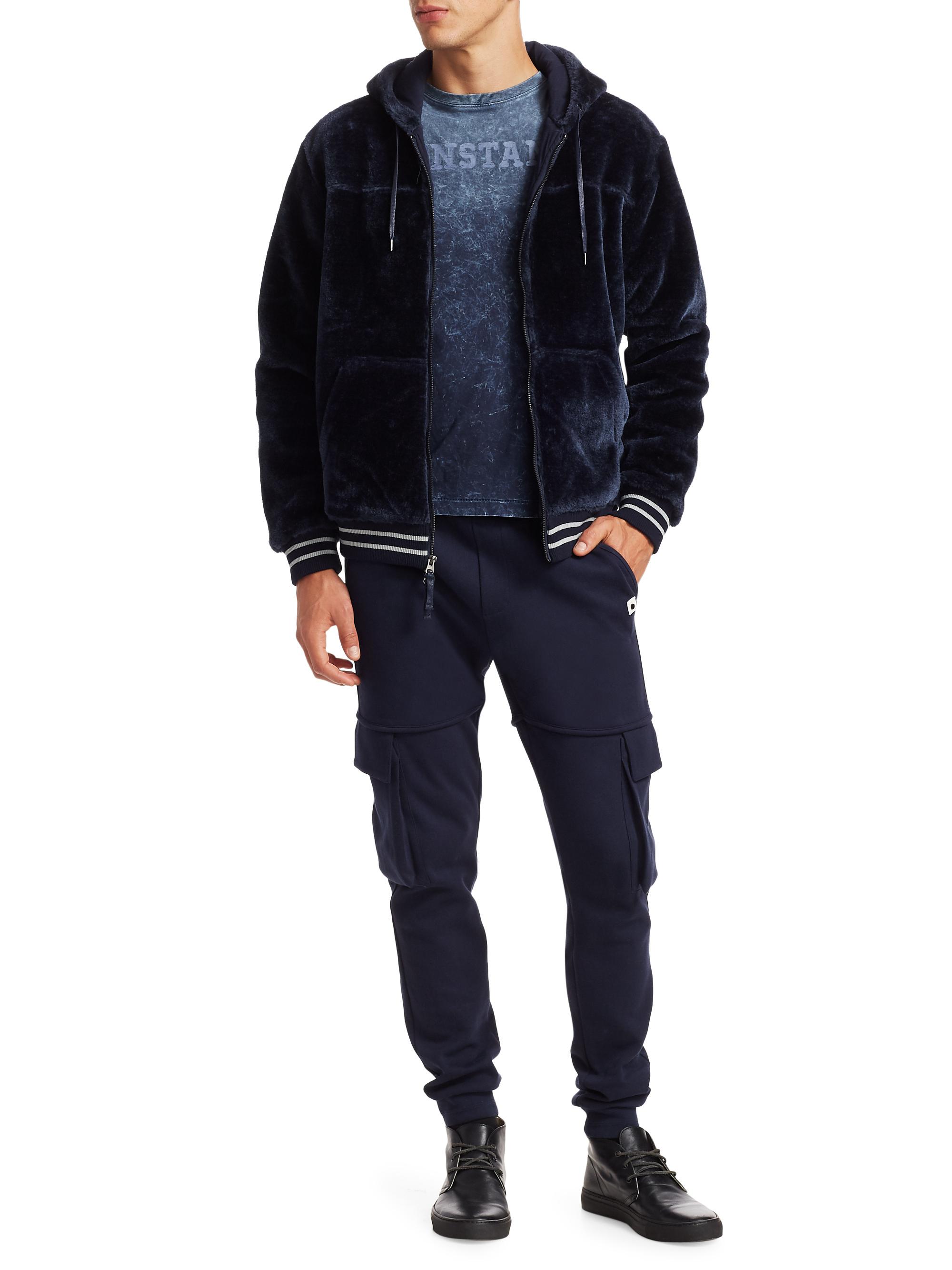Shop Madison Supply Faux Fur Zip-Up Hoodie | Saks Fifth Avenue