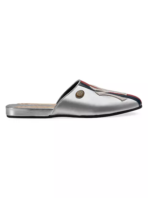 Gucci NY Yankees Leather Slippers