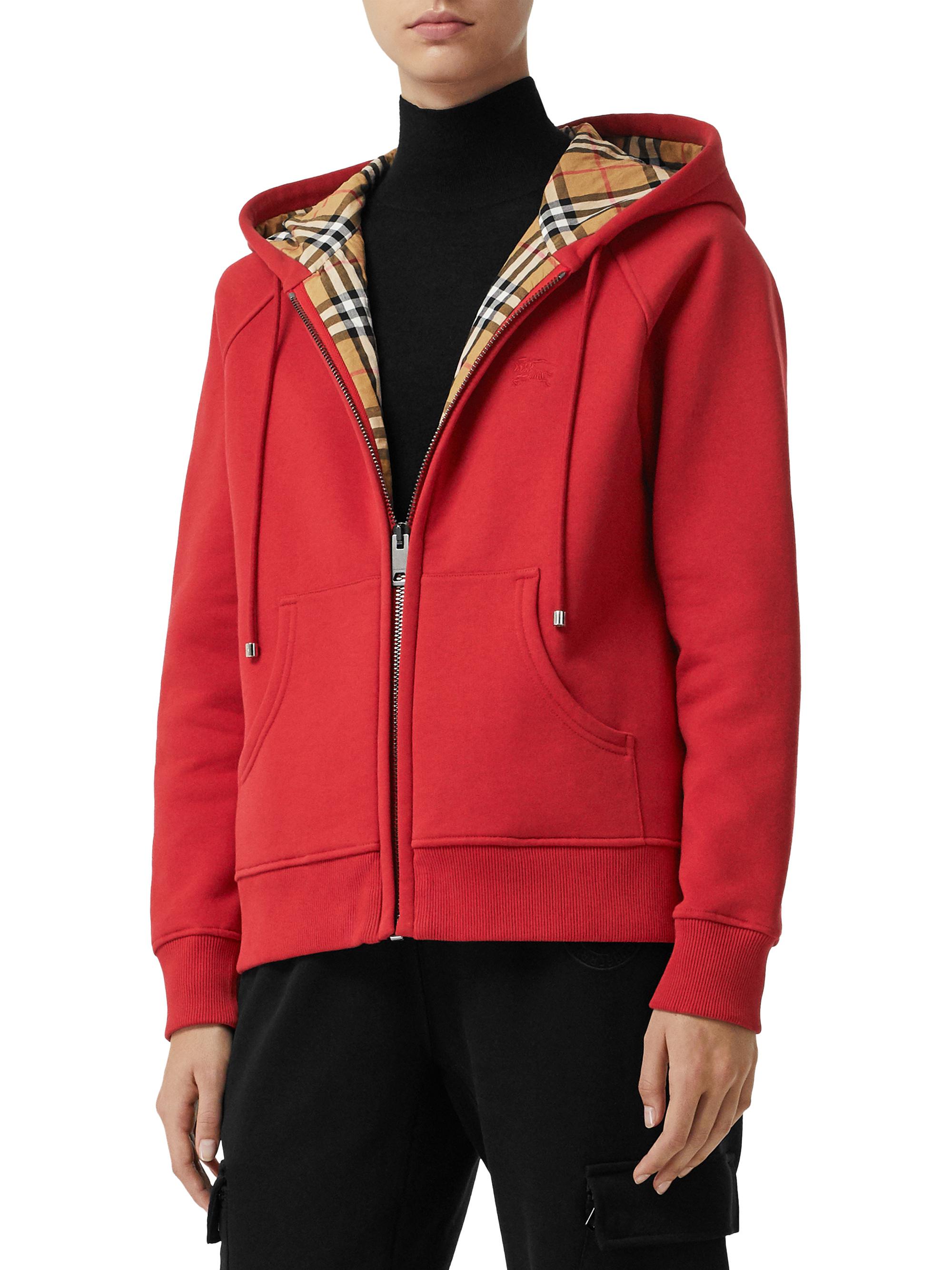 Shop Burberry Hackfall Zip-Front Hoodie | Saks Fifth Avenue