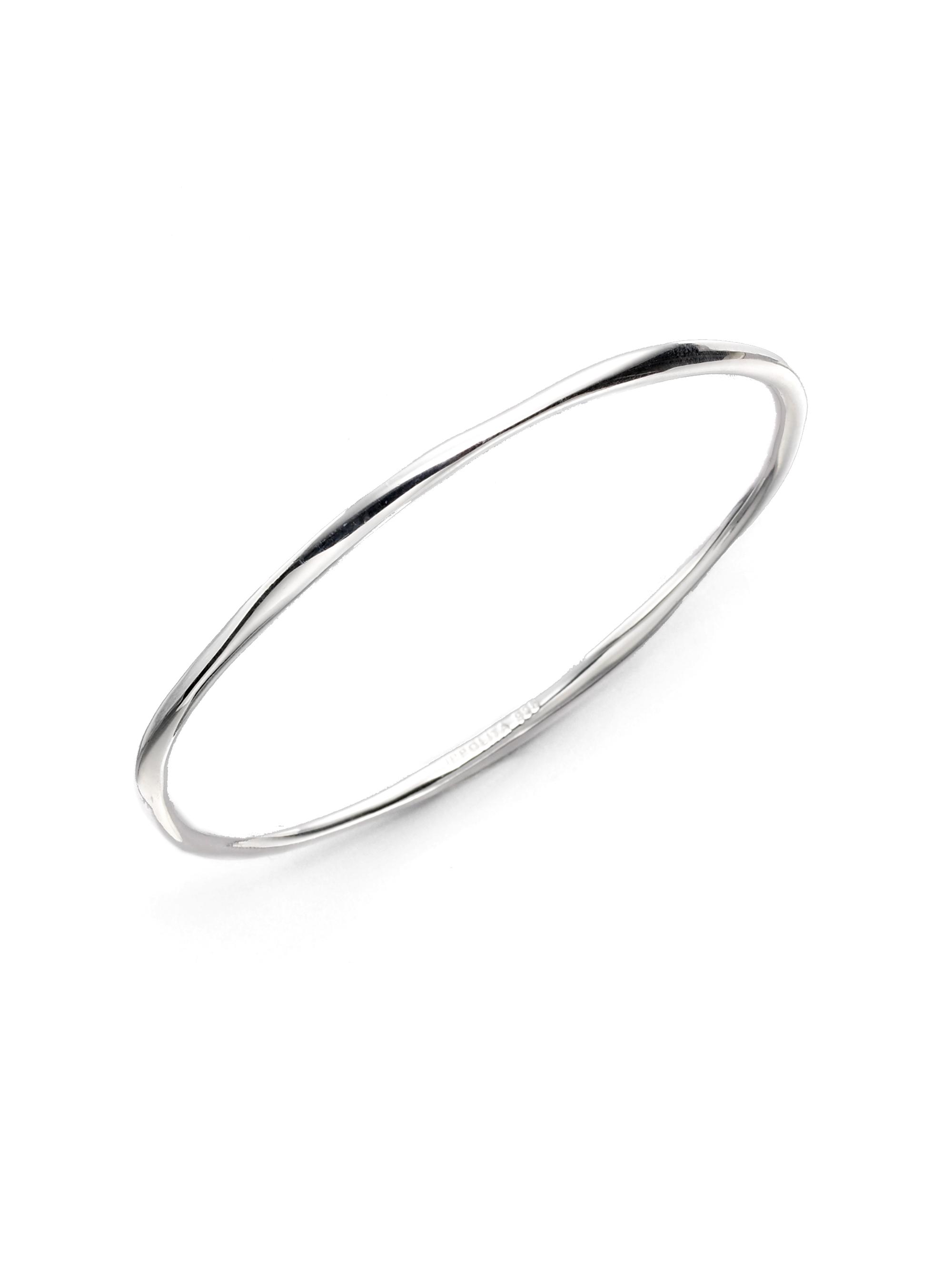 Ippolita Sterling Silver Squiggle Bangle In Silver