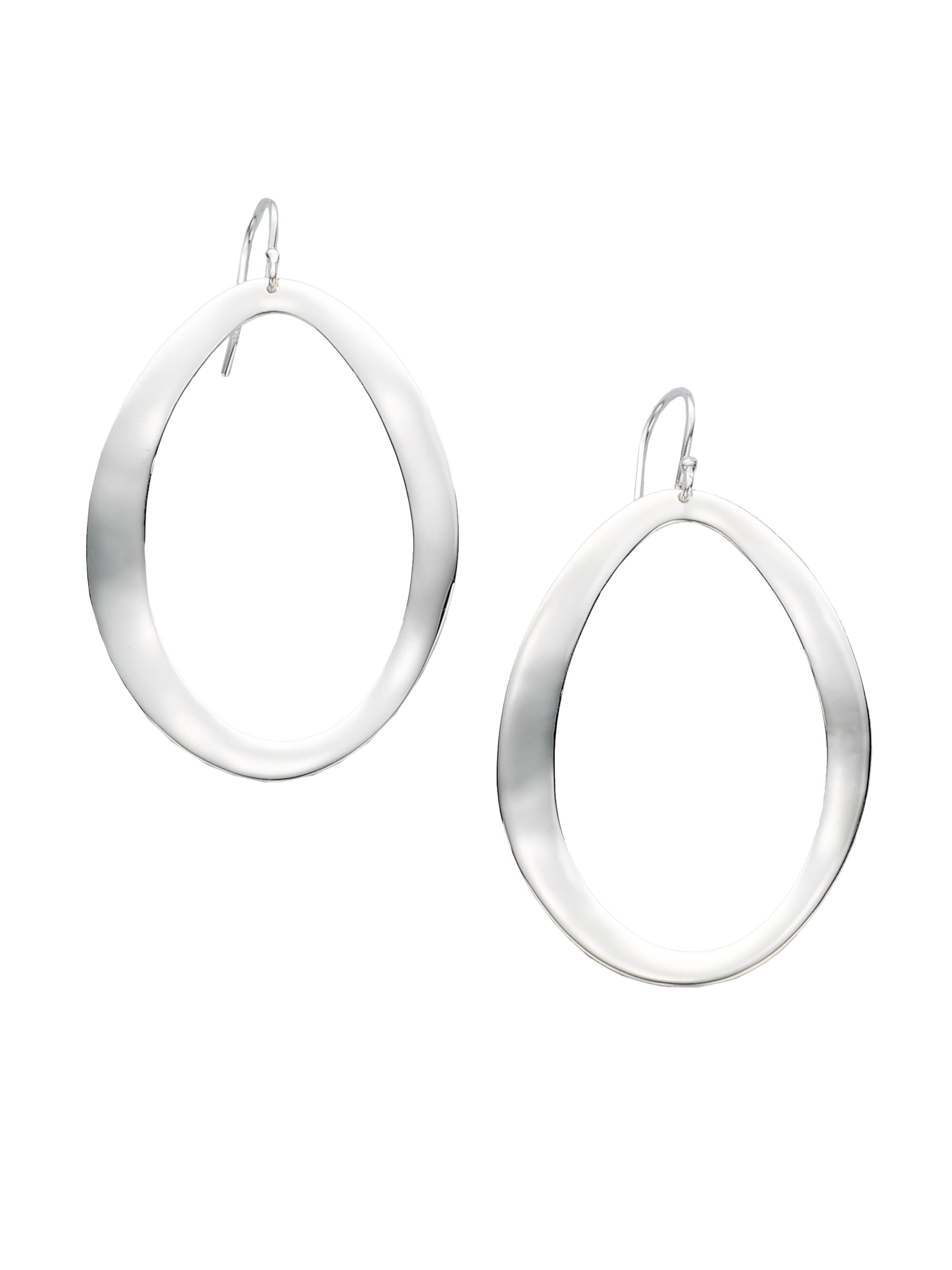 Ippolita Classico Sterling Silver Wavy Oval Drop Earrings