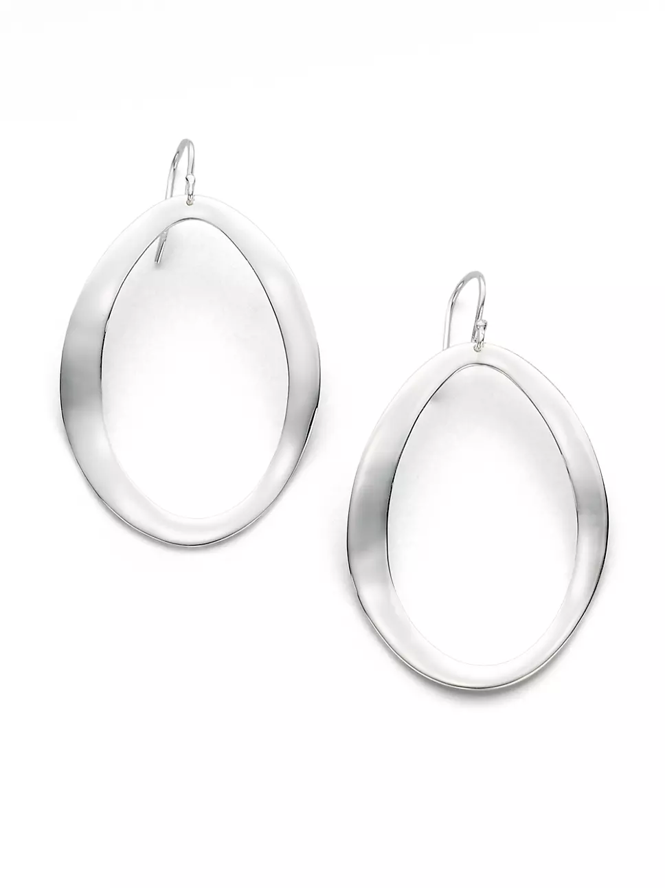 Ippolita Classico Sterling Silver Wavy Oval Drop Earrings