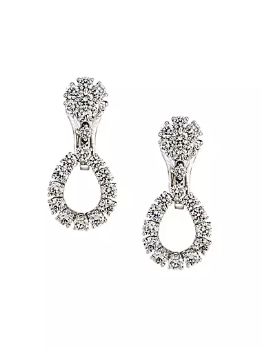 Heure Du Diamant 14K White Gold & Diamond Earrings